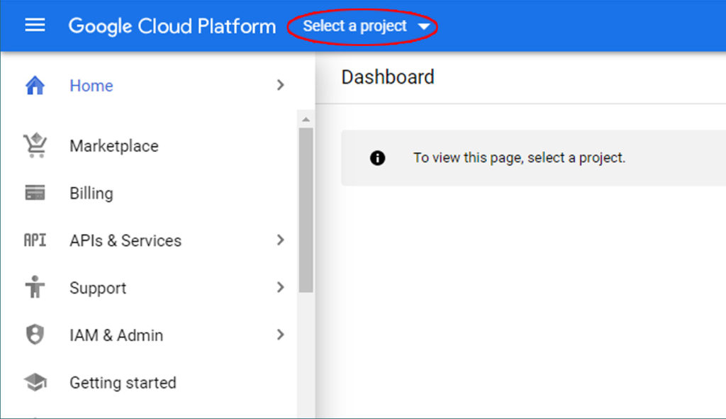 Google Cloud Platform homepage